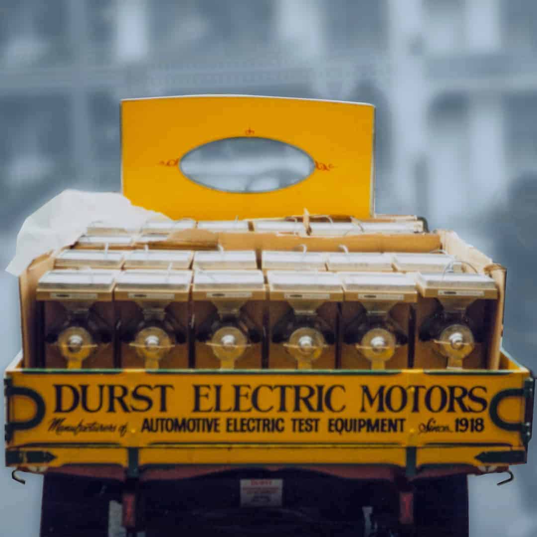 The original Durst delivery truck used to deliver Vince Russell’s Peanut and Wholenut Butter Mills. Durst is an original Australian manufacturer since 1918.